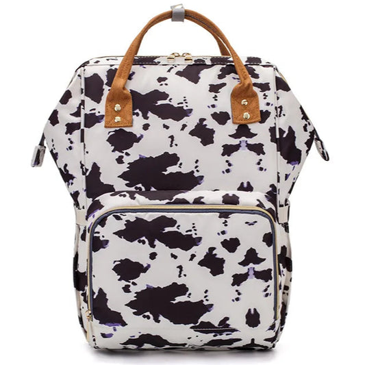 LeQueen black and white nappy bag backpack