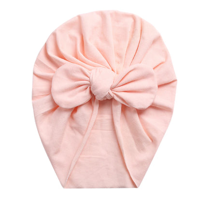 peach baby girl turban for newborn to toddler